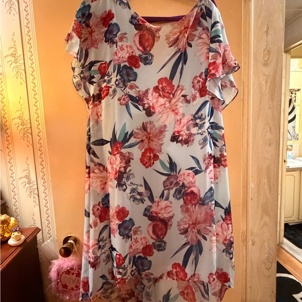 Floral Print Women's Dress- Adriana Papell